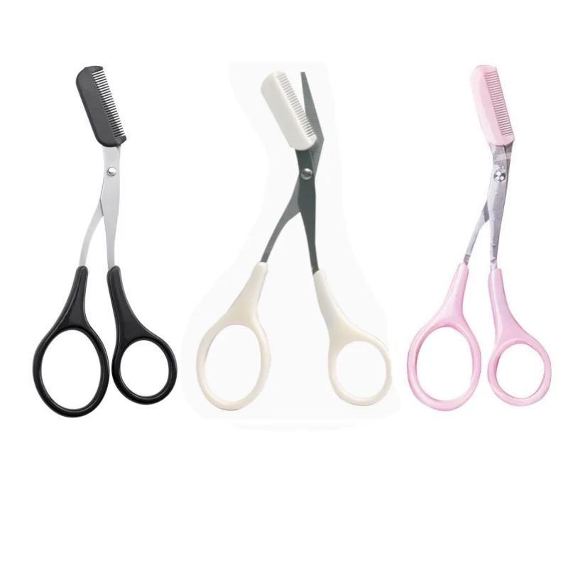 New Eyebrow Trimmer Scissor Beauty Products for Women Eyebrow Scissors with Comb Stainless Steel Makeup Tools Beauty Scissors