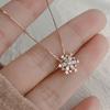 Merry Christmas Snowflake Zircon Necklace For Women Men Elk Xmas Tree Exquisite Collarbone Chain New Year Party Festival Jewelry