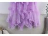 Women's 2024 Summer High-Waist Mesh A-Line Ruffled Skirt - Irregular Mid-Length Niche Style