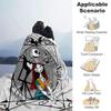 Custom 1pc Halloween Nightmare Collage Blanket, Soft And Comfortable Blanket, Casual Warm, Camping Travel Blanket, Birthday Gift Q91091