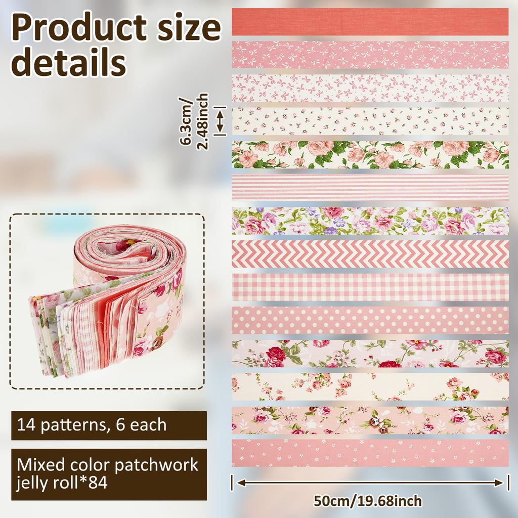 Bawełniany Roll Up Galaretkowy Bawełniana Tkanina Paski do Quiltingu Patchwork Rzemiosło Bawełniana Tkanina do Quiltingu na Atchwork Szycie DIY Rzemiosło Dekoracja