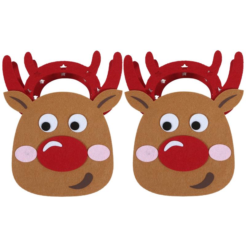 Christmas Gift Bag Creative Felt Cloth Children Candy Gift Bag Handheld Portable Apple Bag Holiday Party Favor Stocking Stuffers