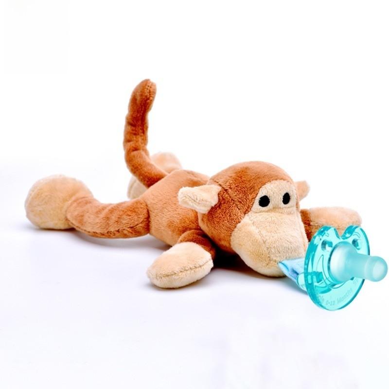 Baby Pacifier Toy With Silicone Material For 024 Months Infants And Hanging Plush Animal Decor