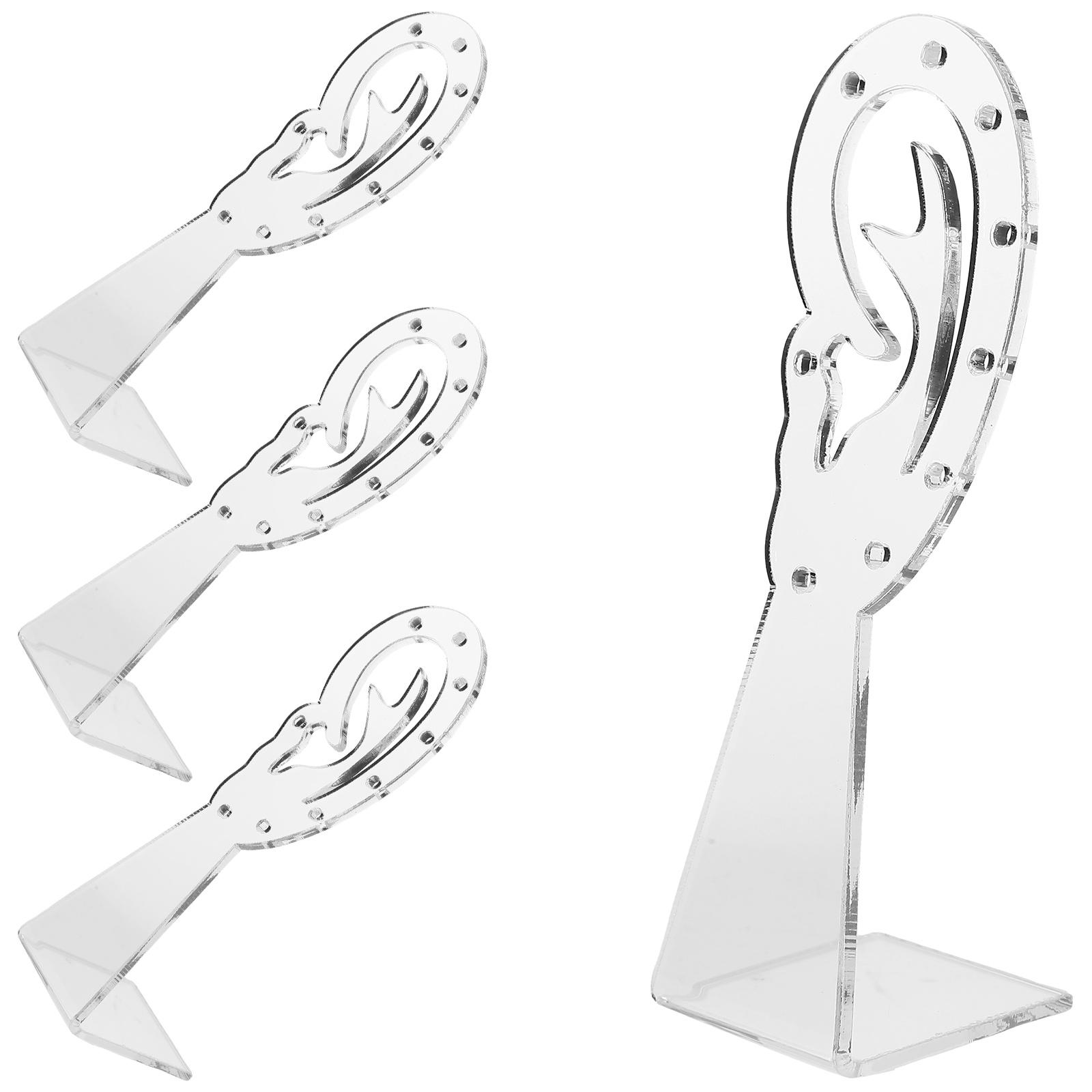 

4 Pcs Retail Display Holders Ear-shaped Jewelry Rack Show Earring Hanger Necklace Stand