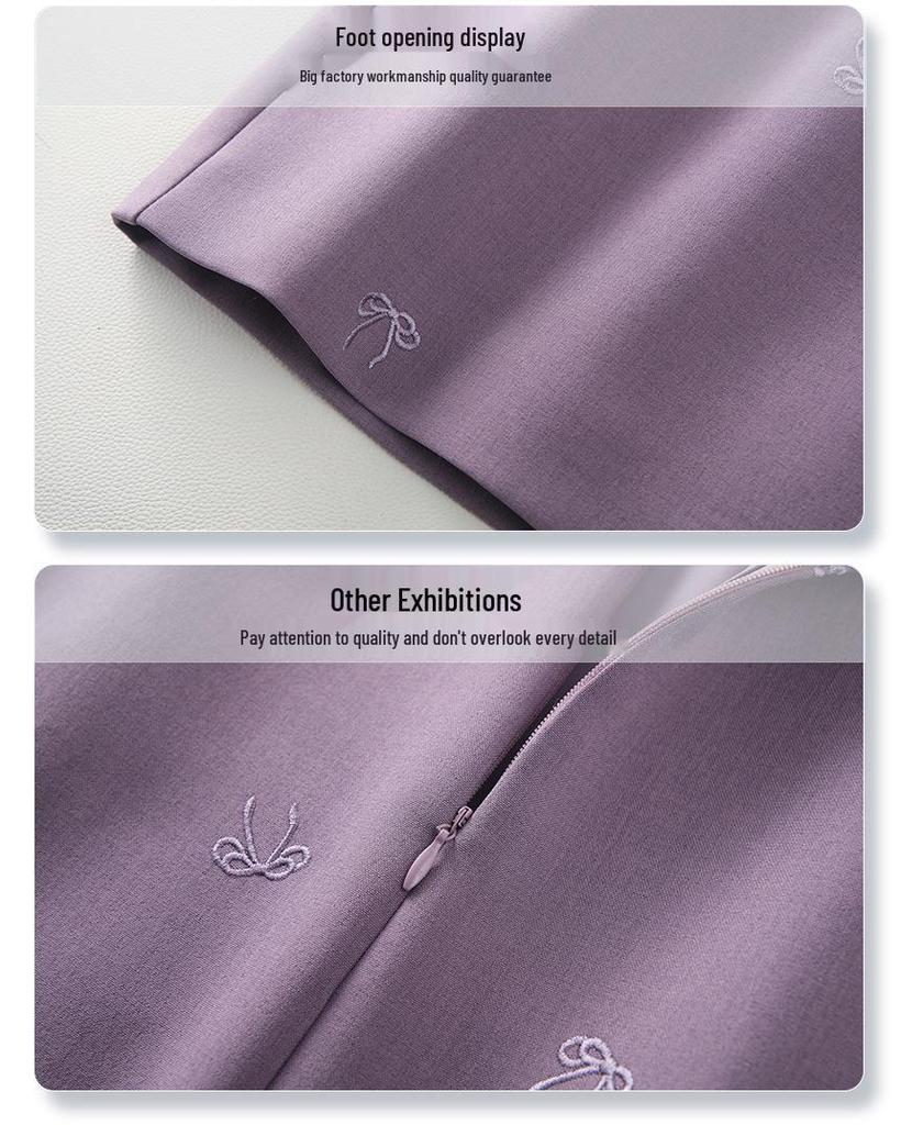 Damen Lila High-Waist Bodycon Midi-Rock - 2025 Slim Fit Gerader Frühlingsstil