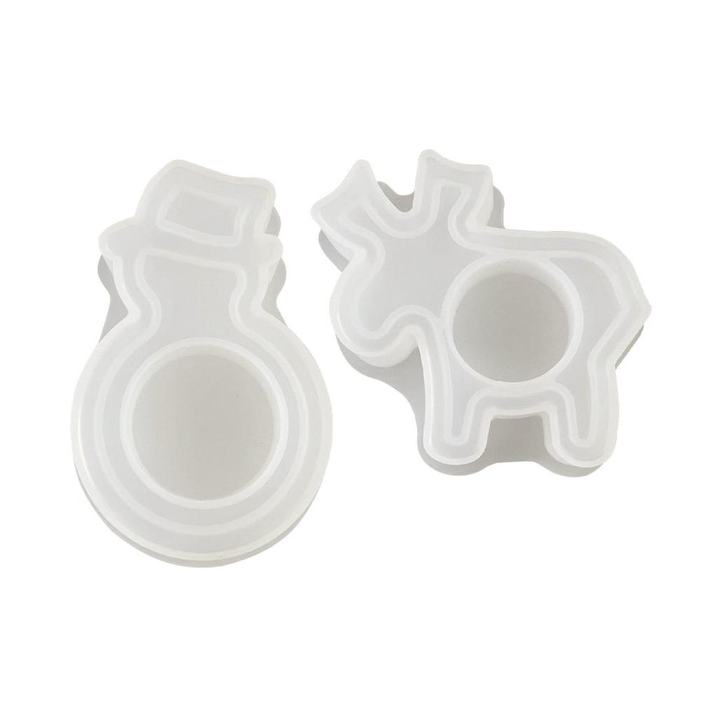 Candle Stand Silicone Mold Candlestick Crafting Mold Gypsum Christmas Themed Candle Holder Jewelry Making Tools