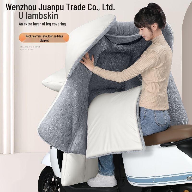 2024 Fleece-Lined Windproof Motorcycle Rain Cover - Waterproof, Thickened, Winter-Ready