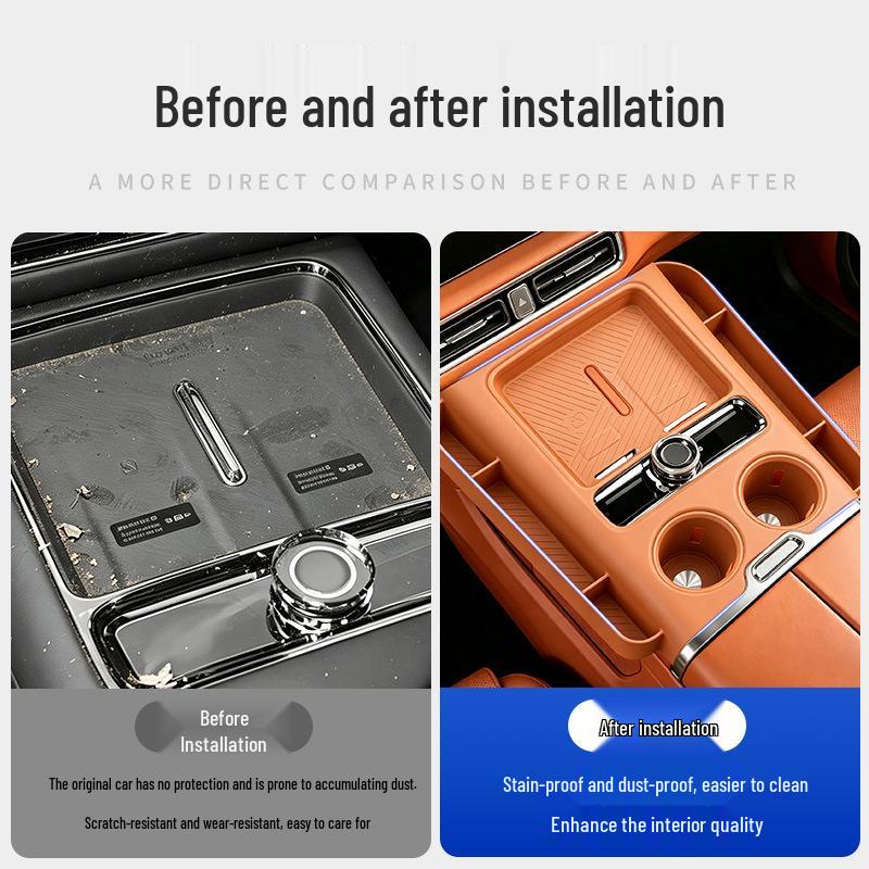 Zhiji V9 Wireless Charging Silicone Pad with Anti-Slip Pouch for Center Console Interior Decoration