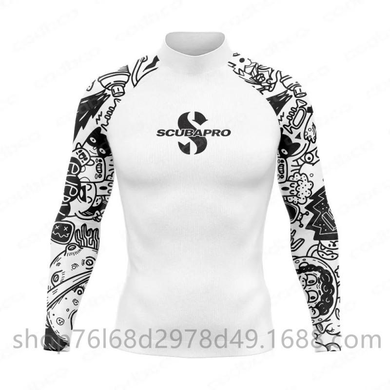 SCUBA Surfing Wear Outdoor Sunscreen Snorkeling Swimwear Long-sleeved Split Top Quick-drying Diving Suit Support