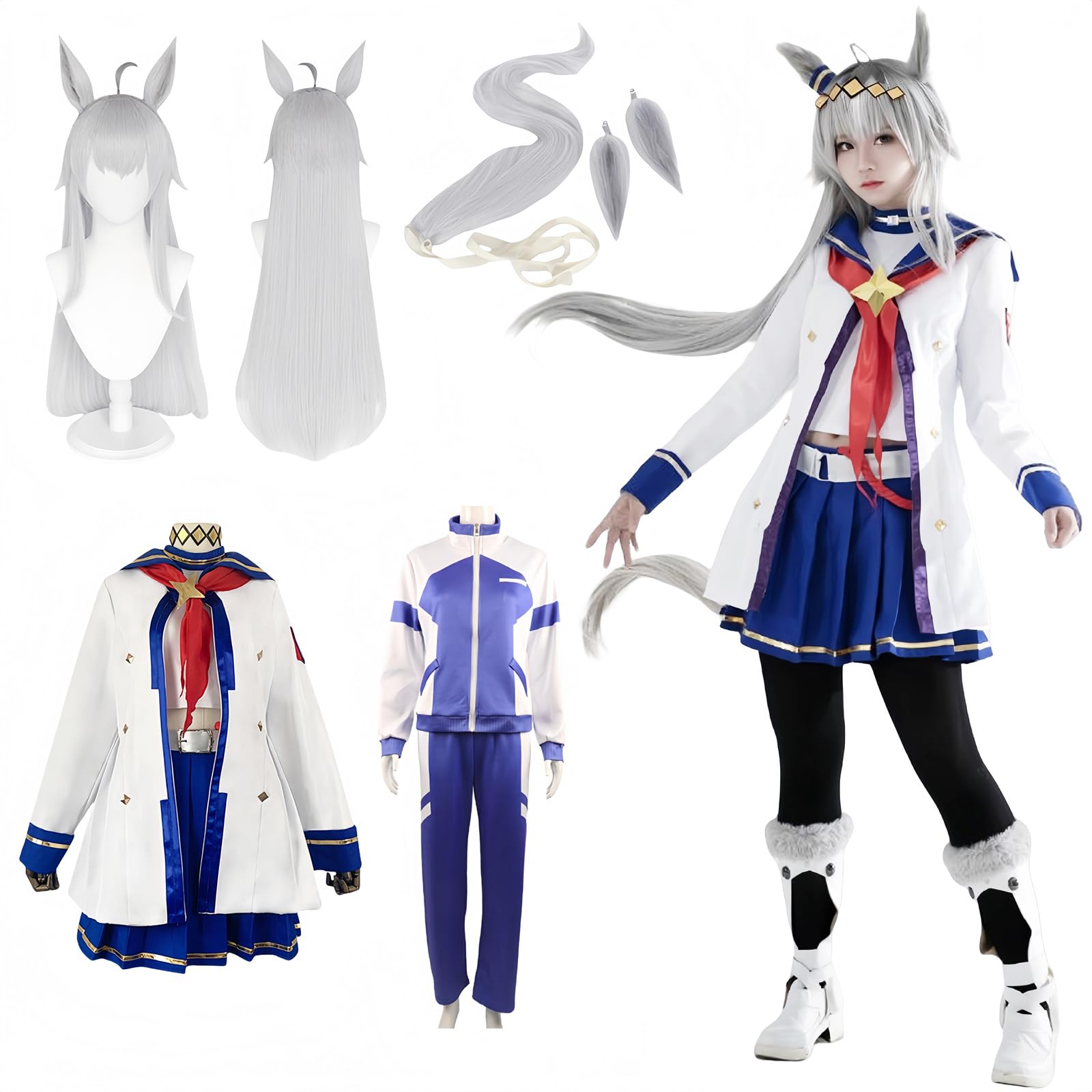 

Uma Musume Cosplay Oguri Cap Cosplay Cinderella Gray Cosplay Gym Universal Costume Competition Uniform Size [NOKIJP] Costume, Costume, Uniform,