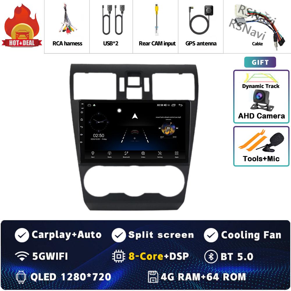 Android 14 Carplay Car Radio For Subaru WRX Forester 4 SJ 2016 - 2022 Multimedia Video Player Navigation GPS Stereo 2Din DVD DSP