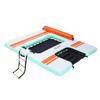 Inflatable Floating Dock, 2.44 X 1.83 M Inflatable Dock Platform, Non-Slip Water Air Mat with Portable Carrying Bag & Detachable Ladder, Floating