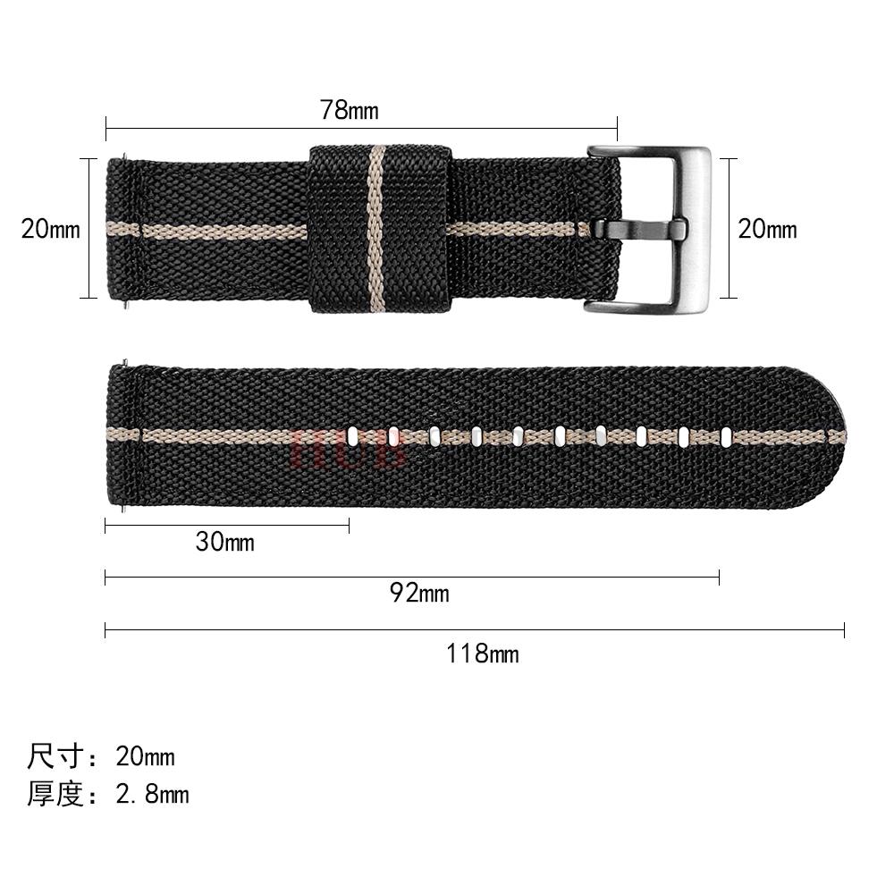 Nylon Strap 20 22mm for Tudor for Omega Watch Band  for Seiko Canvas Fabric Band Men Woven Military Sport Quick Release Bracelet