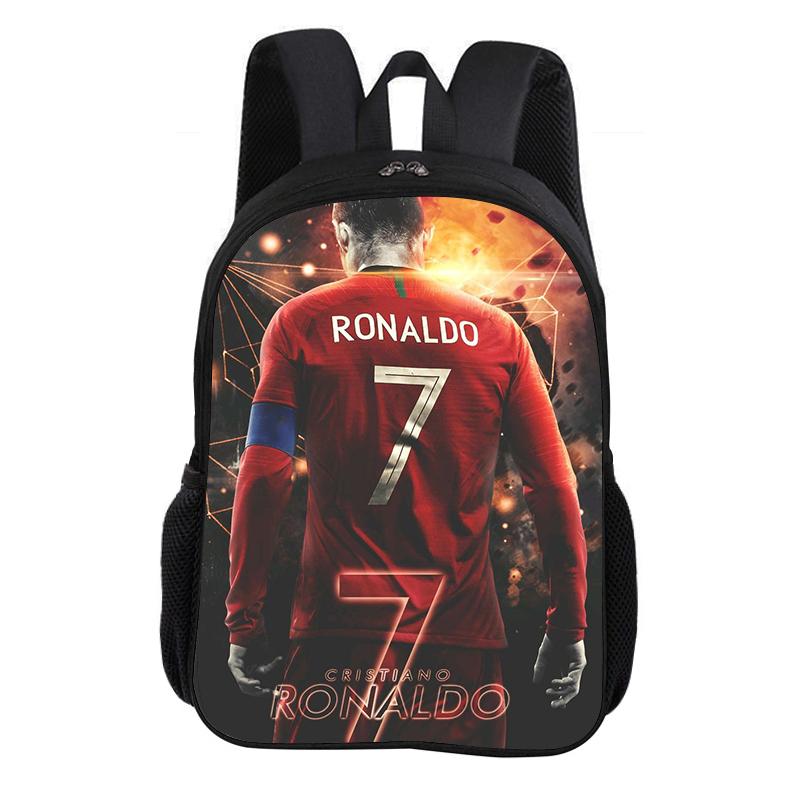 Ronaldo School Backpack CR Football Star Rucksack Child Bookbag Knapsack Fashion Schoolbag Football Sports Backpack Kids Gift