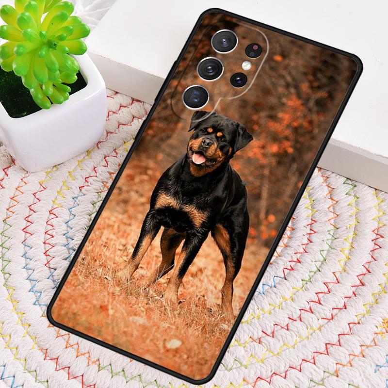 Cute Rottweiler Dog soft Phone Case for Samsung Galaxy note 10 pro S26 Ultra S23 S24 FE S25 S21 S22 PLUS shockproof Cove