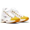 Reebok Question Mid Yellow Toe Lakers Championship Sneakers Unisex Basketball Shoes White FX4278(S-BOX)