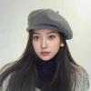 Women's Wool Beret Hat, Mallard Brown Winter Cap 2025, 2 Ways To Wear Thickened Slouchy Bonnet