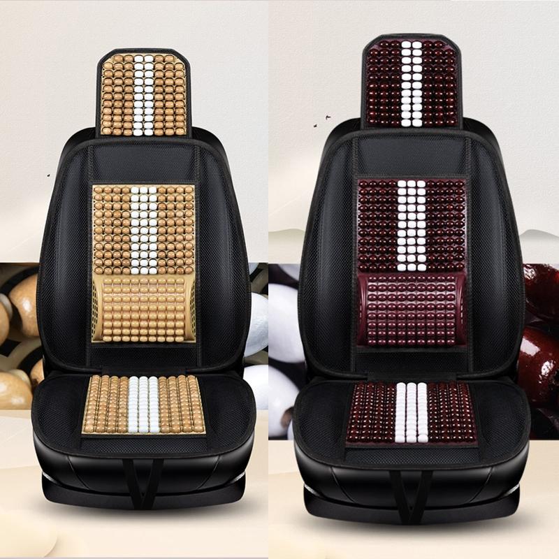 Premium Quality Summer Cool Car for Seat Cover Natural Wood Bead Massage Breathable for Seat Mat 2 Colors