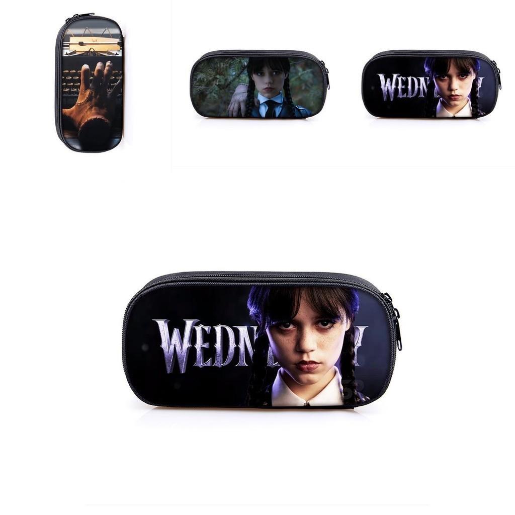 Large Capacity Wednesday Addams The Addams Family Pencil Case- Kid Student Gift