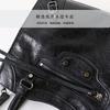 2025 New Fashionable Style Top Layer Cowhide Casual Rivet Niche Korean Version Crossbody Bag High-end Feeling Motorcycle