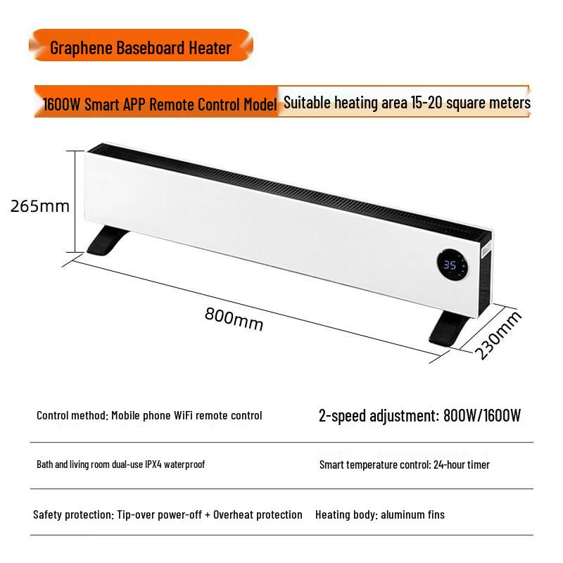 Baiqi Graphene Skirting Electric Heater