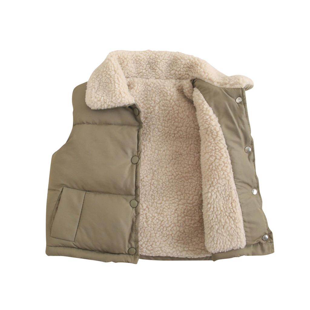 Mädchen Winter Mantel Einfarbig Hut Plus Samt Baumwolle Mantel Modische