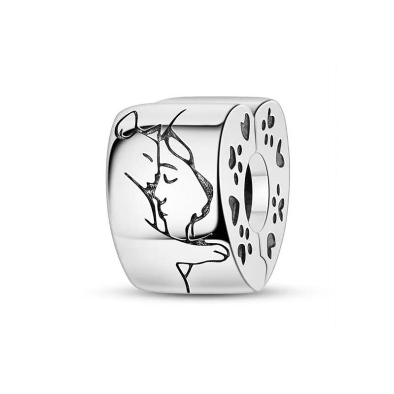 New Hollowed Out Heart-Shaped Charm Bead Fits Perfectly With Original Decorative Bracelet Women'S Jewelry Amulet Copper