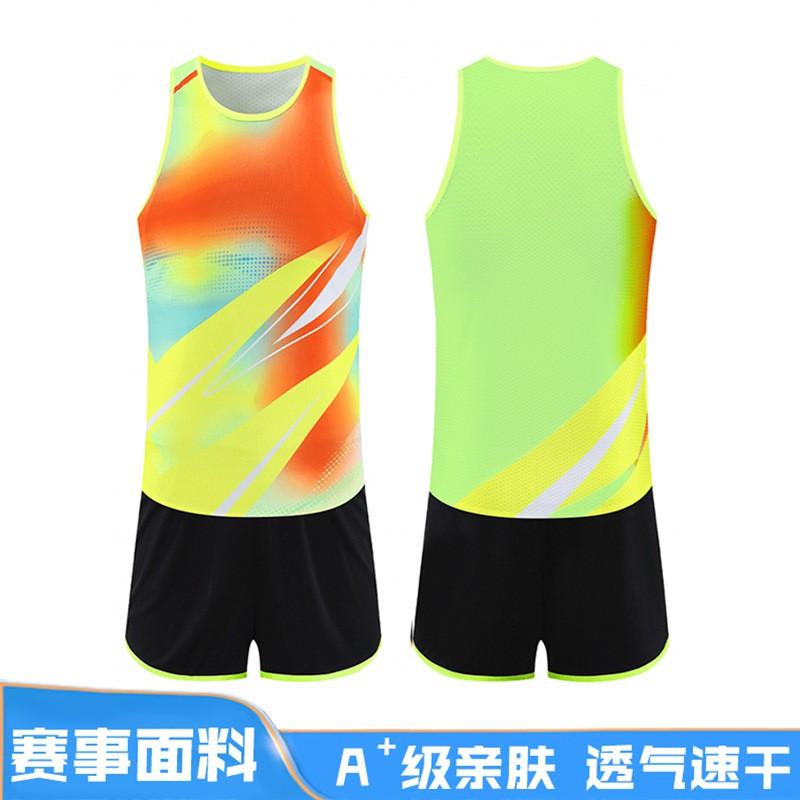 Men Women Running Track Suit Set Quick Dry Breathable Athletic Sportswear Marathon Training Basketball Practice