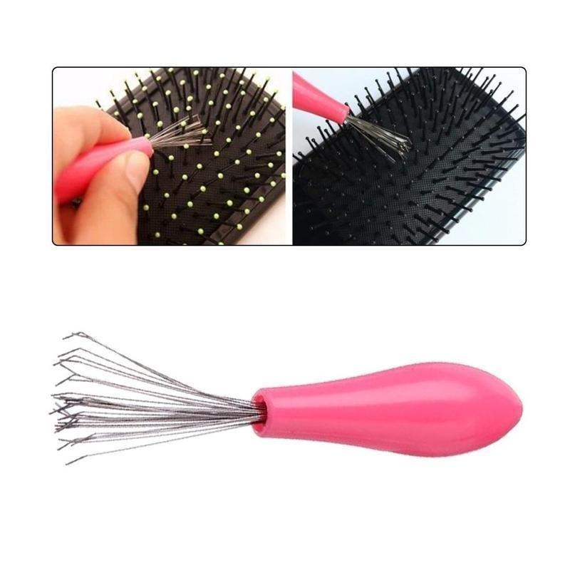 

Comb Hair Brush Cleaner Cleaning Remover Embedded Beauty Tools Plastic Handle 1pc