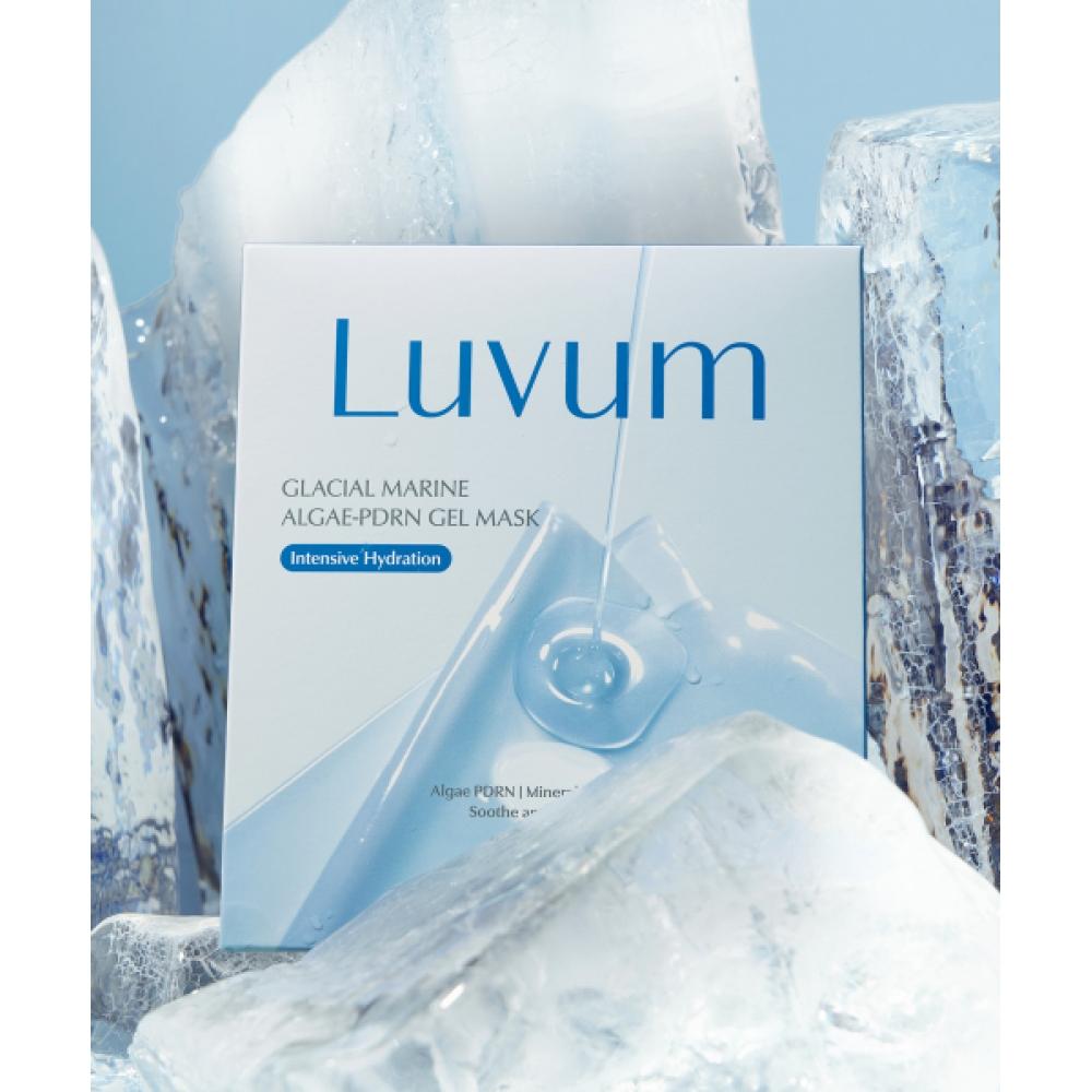 Luvum [free Pdrn Serum Sachet Large Volume 15 Sheets] Lavium Ulleungdo Marine Water Pdrn Cooling Gel Mask  Pack Of 5  Pack Of 3