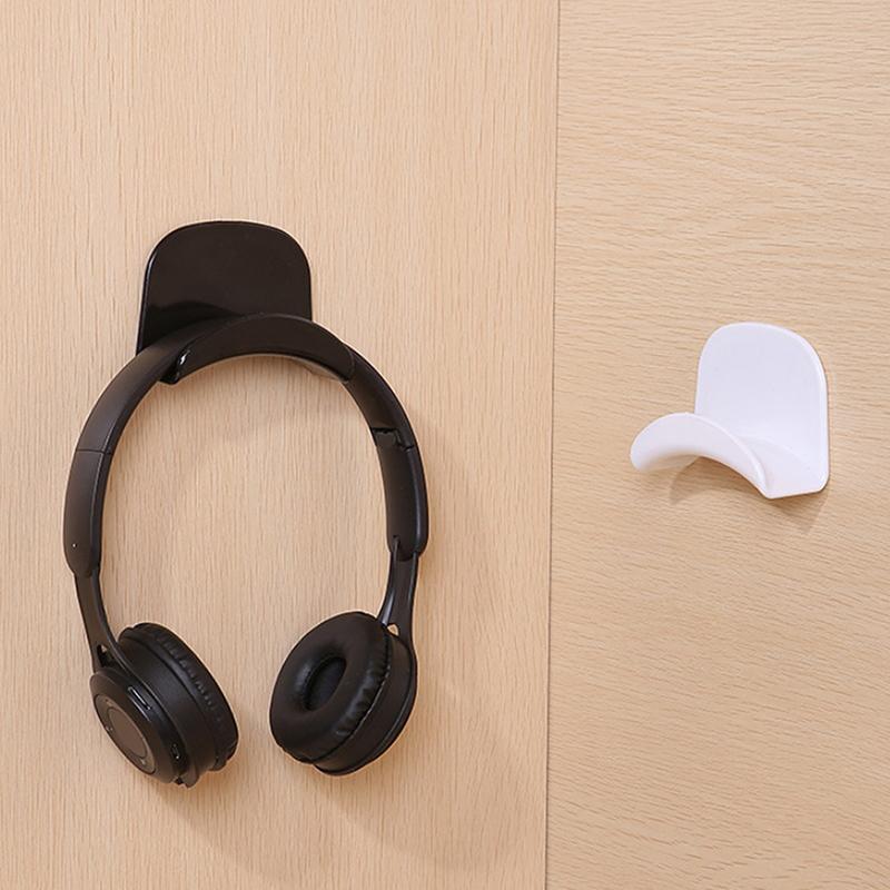 Soporte para auriculares sin perforaciones, soporte para la cabeza, gancho de almacenamiento creativo para mando de juegos, adhesivo universal para colgar en la pared del dormitorio