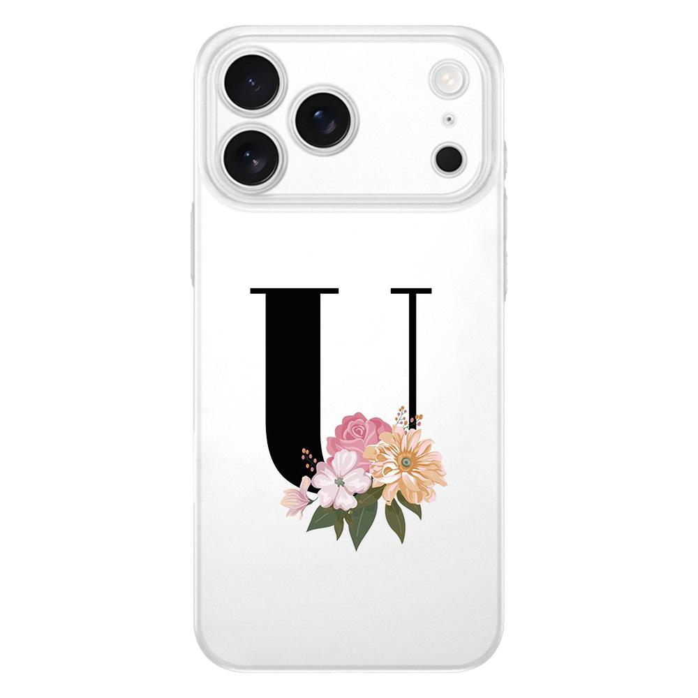 Blumen Buchstaben S Weiche Klare TPU Handyhülle Für iPhone 17 Air 16E 16 11 15 14 Pro MAX 12 13 7 8 Plus SE Osterhülle Schutz