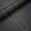 Fashion Gold Color Round Bead Body Chain for Women Simple Metal Double-Layer Chain Adjustable Body Chain Vacation Beach Jewelry