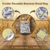 Beeswax Bread Bags for Sourdough & Homemade Bread,XL 13"x17" Large Reusable Cotton & Linen Bread Bag,Keep Loaves Fresh Longer,Natural & Easy To Clean