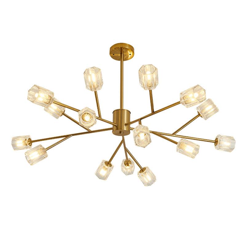 New Postmodern Ceiling Chandelier Light Luxury Living Room Simple Crystal Lighting Restaurant Bedroom Nordic Molecular Drop Lamp