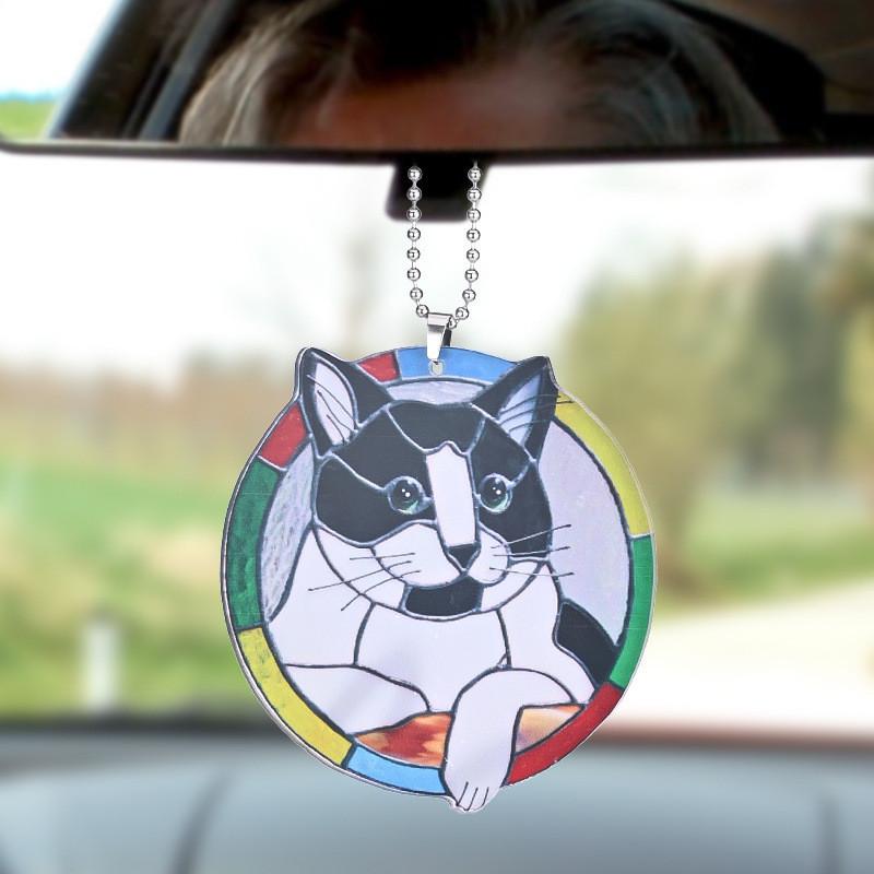 Acrylic Playful Car Decor Quirky Cartoon Hanging Ornament Versatile Bag And Home Use