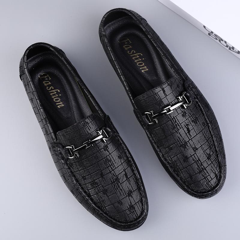 Genuine Leather Mens Loafers New Fashion Casual Slip On Shoes New Comfy Man Drive Flats Classic Original Style Driving Moccasins