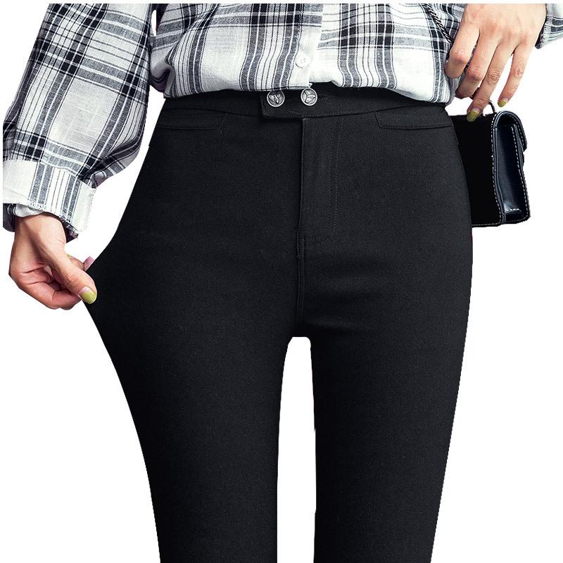 Women's Black Kitten Magic Leggings - Extra Thick Autumn/Winter Lambswool Tight Pants