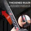 3/5M Measuring Tape Black Carbon Steel Retractable Ruler Multifunctional Household Woodworking Portable Measuring Tool Ruler
