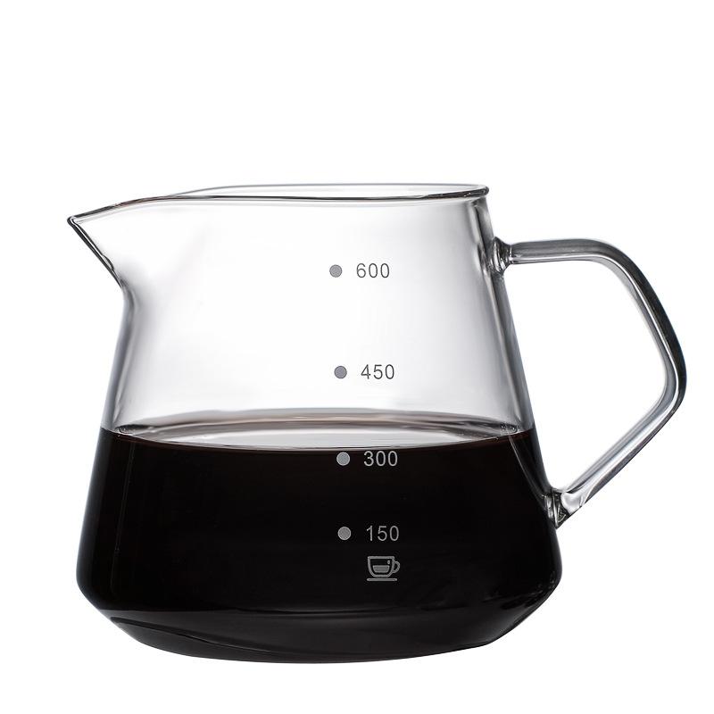 Pour Over Coffee Maker Set Borosilicate Glass Coffee Server Pour Over Coffee Dripper Carafe for Home Cafe Restaurant Camping