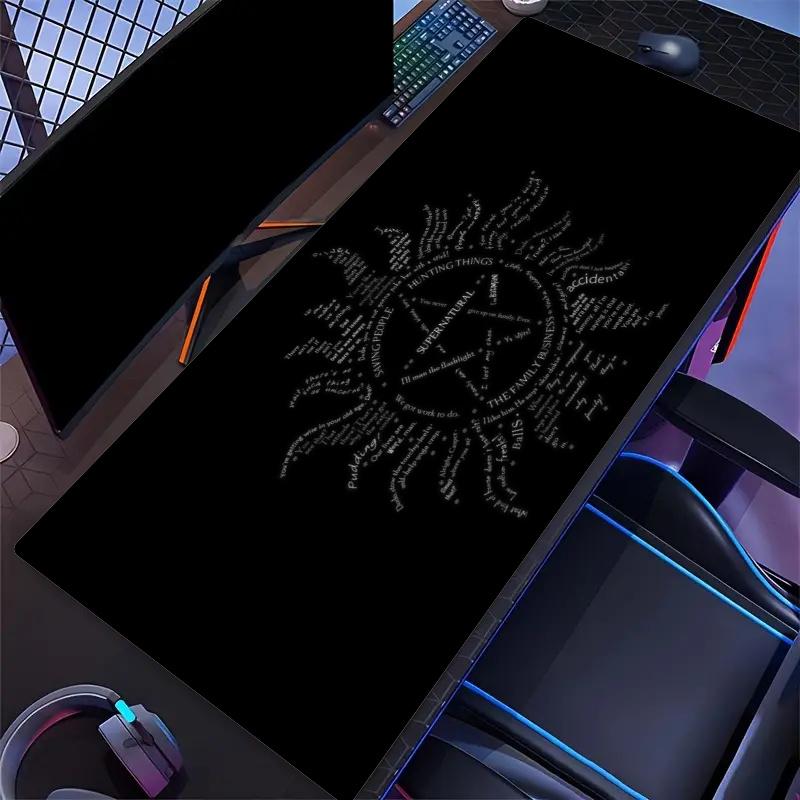 Supernatural Mouse Pad, Large Gaming Desk Mat, Non-slip XXL Mousepad for Laptop & Tablet, Mini PC Playmat with Stitched Edges