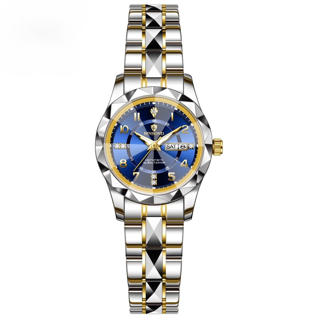 B6632 Top Brand Luxury Fashion Business Womens Quartz Watches 30M Waterproof Week Date Clock Sport Womens Wristwatch