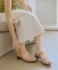 Gisse Genuine Leather Domestic Handmade Shoes Erin Weaving Slingback Platform Sandals Gis-47238