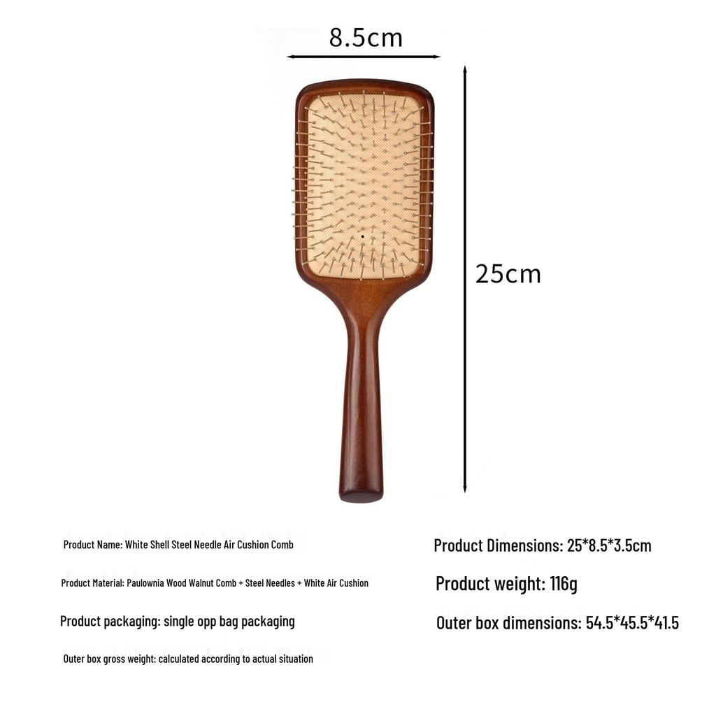 Professional Wooden Air Cushion Scalp Massage and Hairdressing Comb