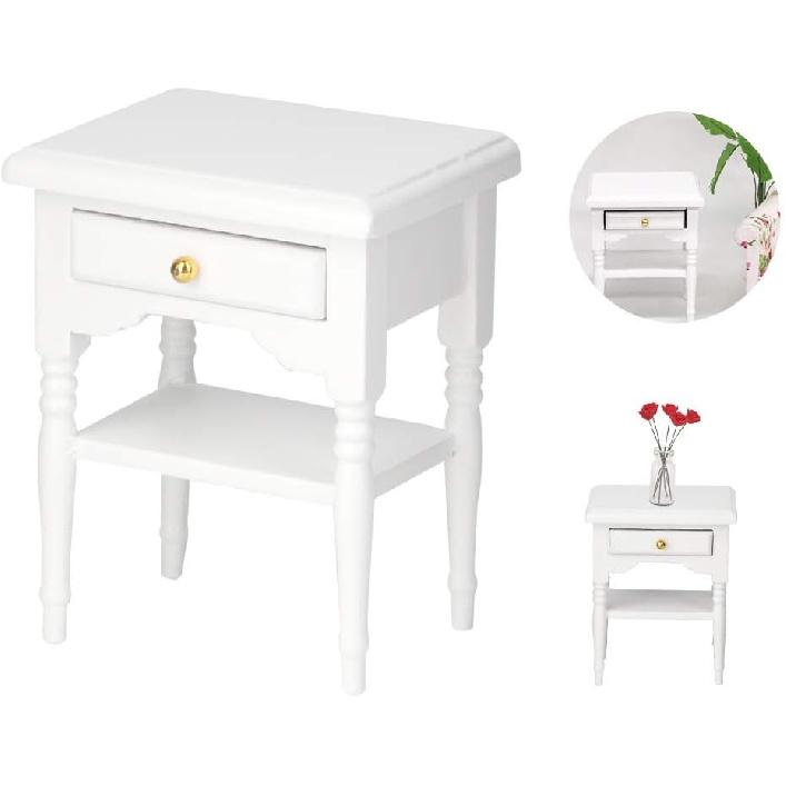 Socobeta Wooden Table Model, Eco-Friendly Lightweight Table Nightstand Model for Girls for Decoration