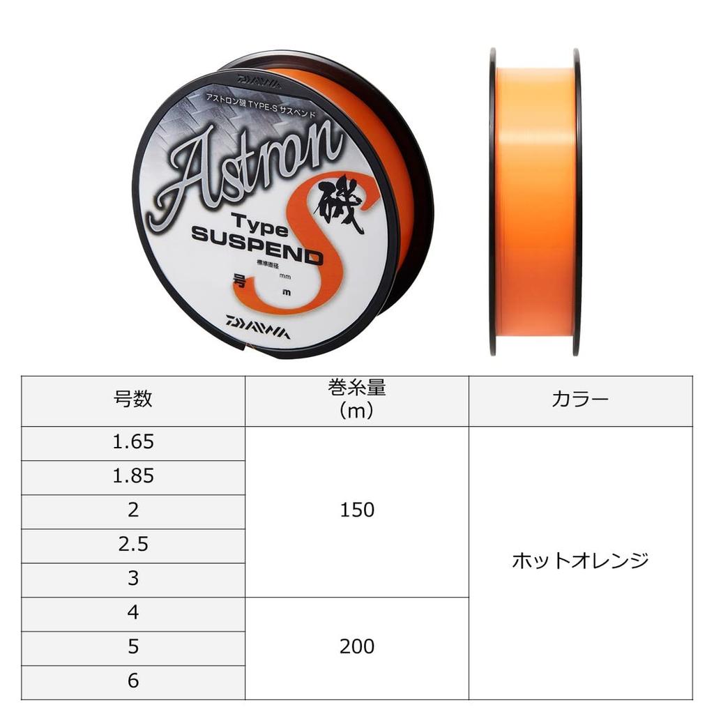Daiwa Astron Iso Suspend Size 150m Type-S Line, 2,