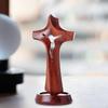 Cross Statue Crucifix Figurine Tabletop Ornament for Table Centerpieces Bookshelf Housewarming