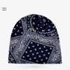 Unisex Paisley Cotton Cuffed Beanie: Spring/Summer Double Layer Stretch for Trendy Street Dance Fashion