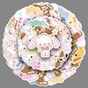 50 Honey Bunny Graffiti Stickers: Cute Cartoon Dessert Bunny Decorations for Phones, Computers, and Tablets.
