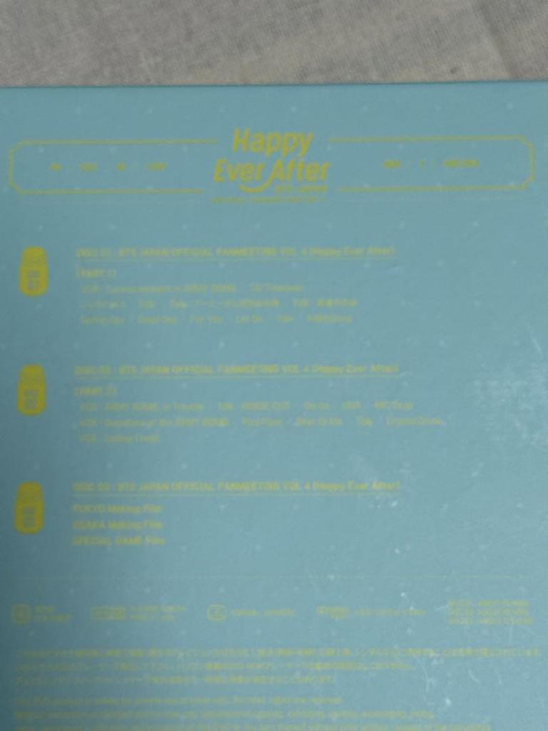 [USED] BTS Happy Ever After DVD Fan Meeting vol.4